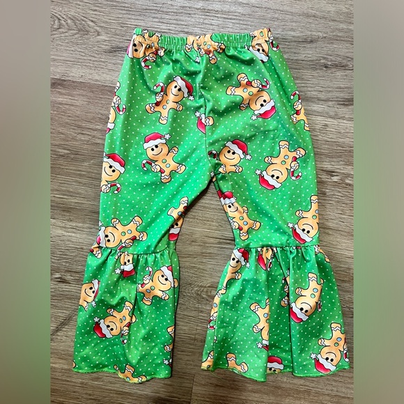 Boutique Peace, Love, Gingerbread Bell Bottom Pants - XS(12/18mos) - Picture 4 of 5